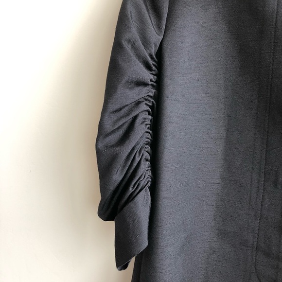 Martin Grant Structured Ruched Silk Trench Coat - Picture 6 of 8